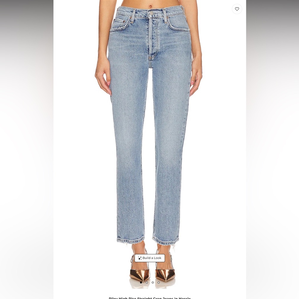Agolde Light Wash Straight-Leg Jeans